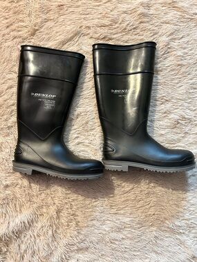 Dunlop Black Waterproof Steel Toe Work Boots